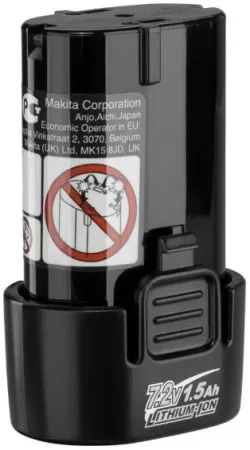 Аккумулятор Li-Ion, 7.2 В, 1.5 Ач, BL0715 Makita 198000-3