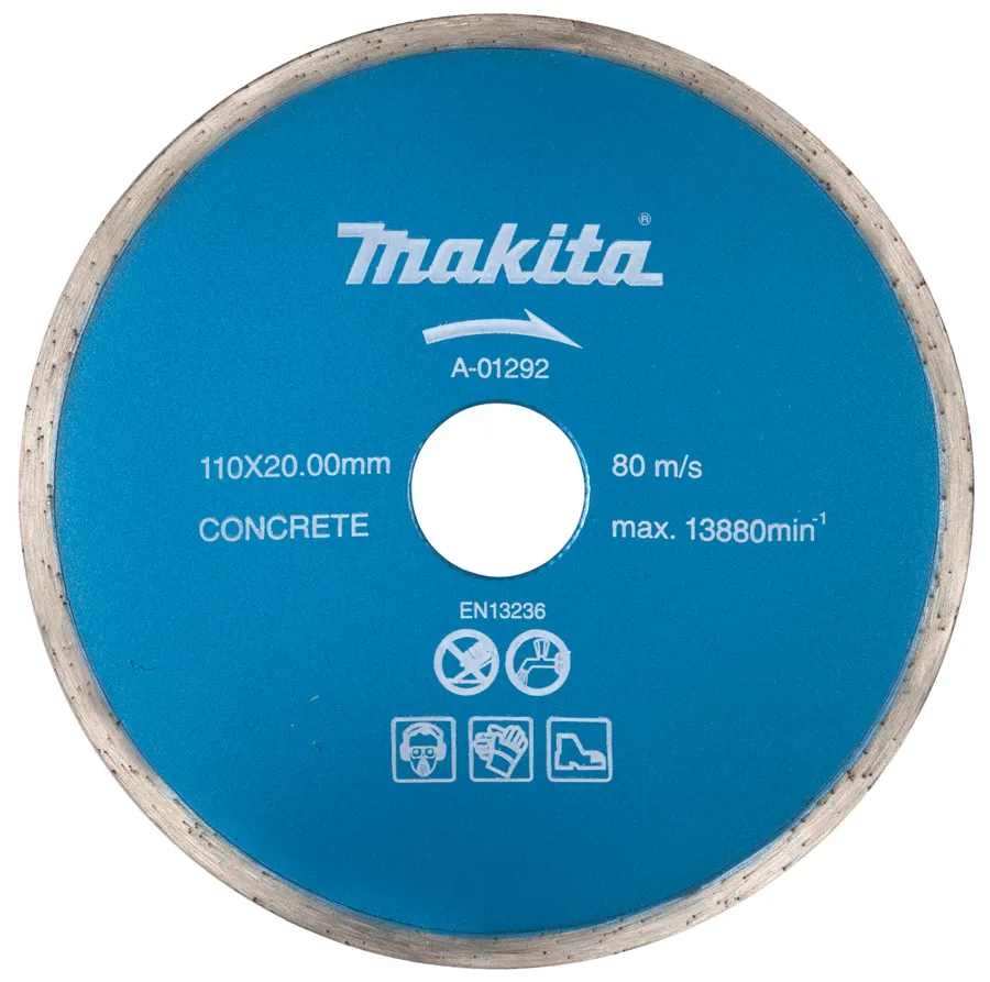 Алмазный диск по мрамору и керамограниту 110x20 мм, мокрая резка Makita A-01292