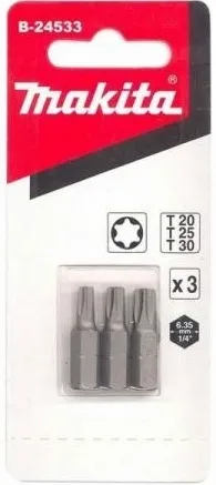 Насадка T20/T25/T30, 25 мм, C-form, 3 шт Makita B-24533