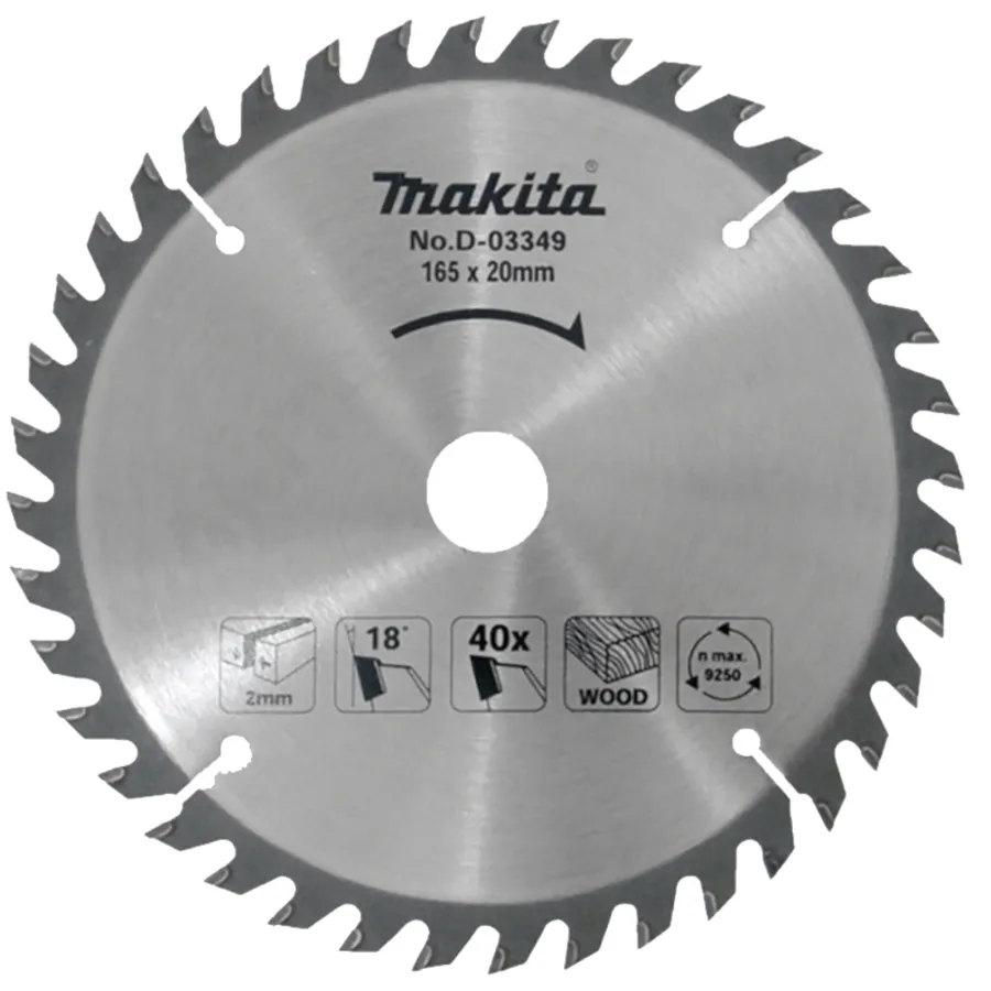 Диск по дереву, 165х2.0х20, 40T Makita D-03349