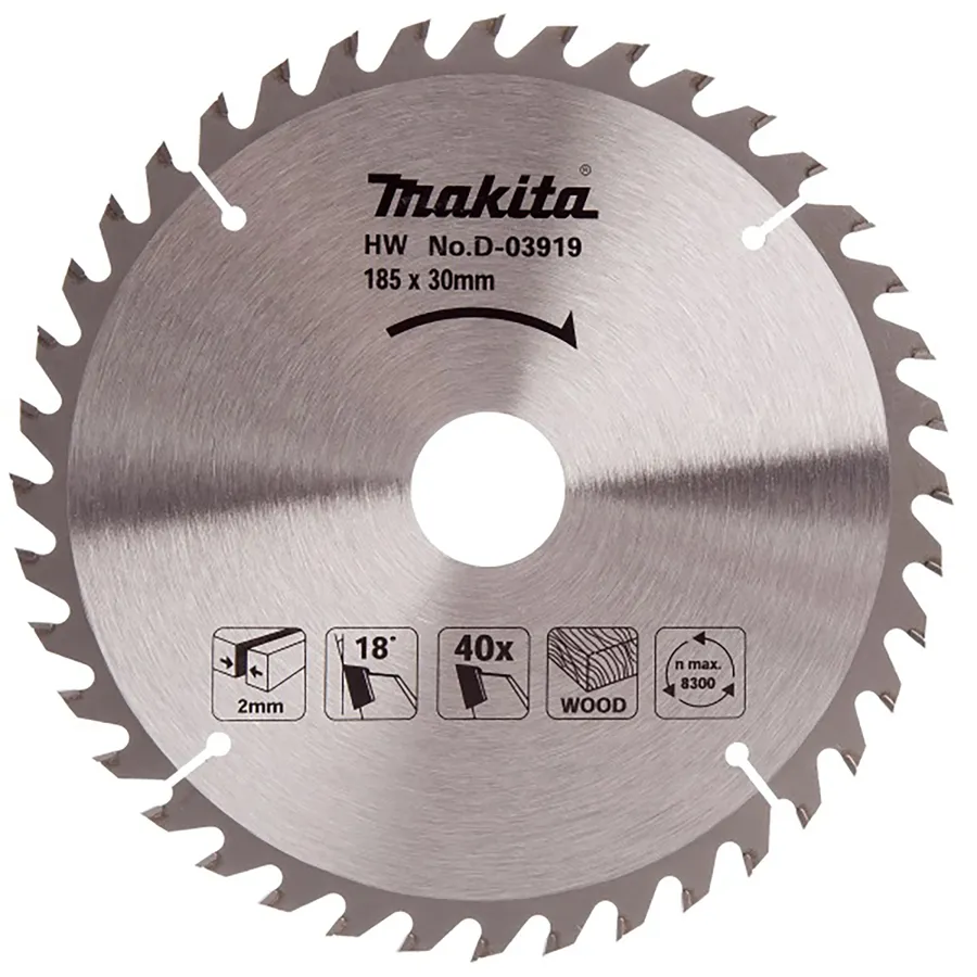 Пильный диск по дереву 185x30/20/16x2.0, 40T, 18G Makita D-03919