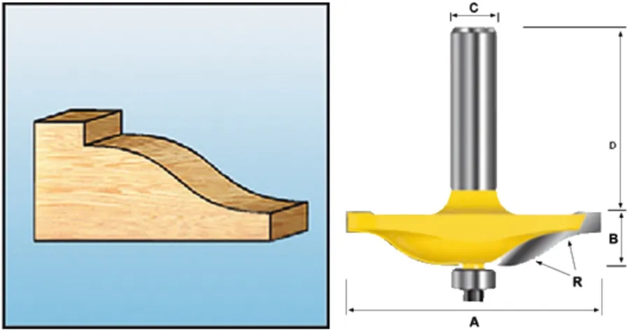 Фреза фигирейная горизонтальная 63.5х15.88, S12, 2T Makita D-11885