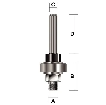Стержень с гайкой для фрезы 23.8х8, S8 Makita D-12099