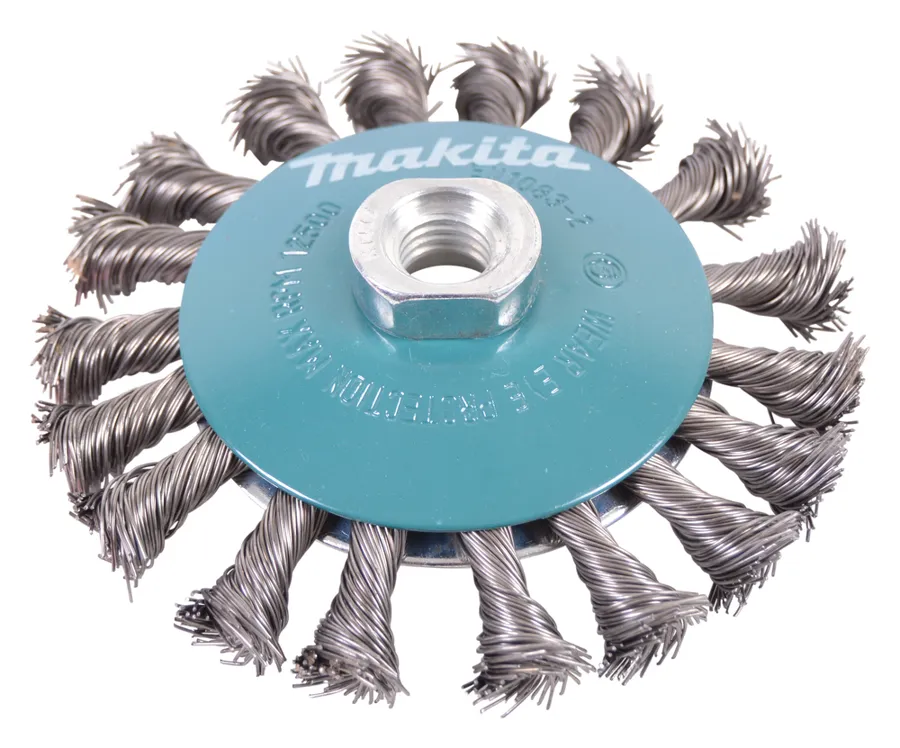 Конусная щётка 115 мм, 0,5 мм, M14 для УШМ Makita D-39883
