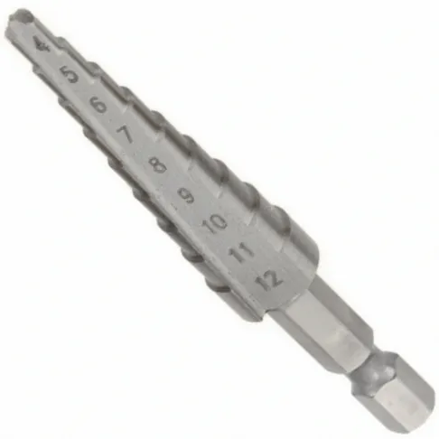 Сверло ступенчатое HSS, 4-12, 1/4 с прямым желобком Makita D-40082