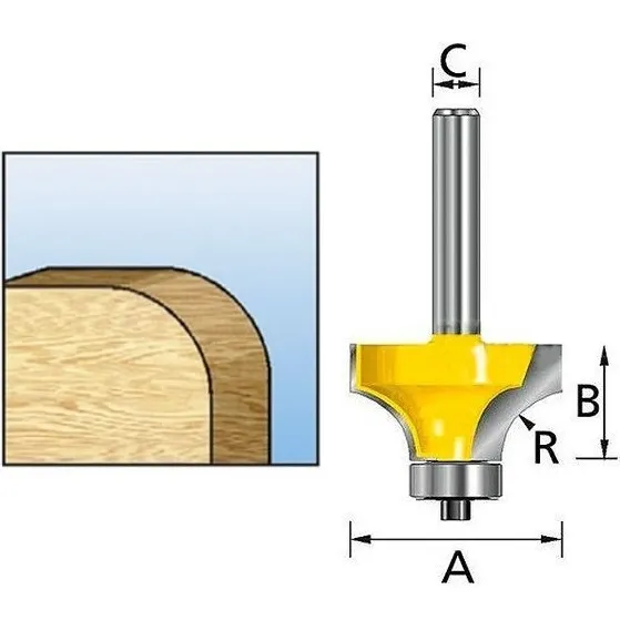 Кромочная калевочная фреза 4.8R, 22.2х13, S8, 2T Makita D-48511