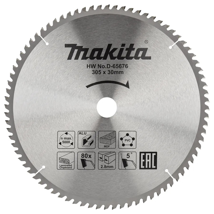Пильный диск универсальный 305x30 мм, 80T Makita D-65676