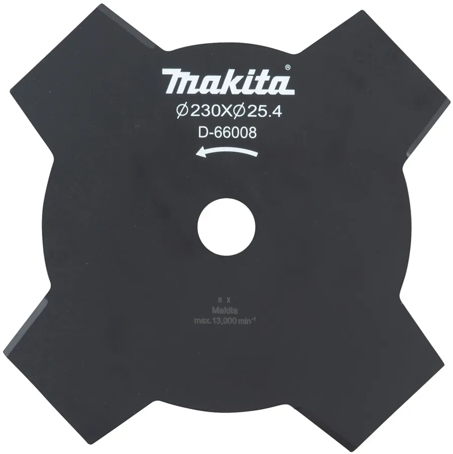 Нож для густой поросли 230х25.4, 4T Makita D-66008