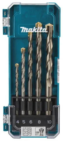 Набор сверл по кирпичу 4-10 мм, 5 шт Makita D-72877