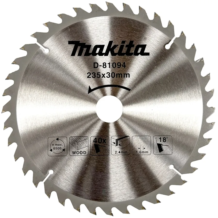 Пильный диск по дереву 235x30x2.4, 40T, 18G Makita D-81094