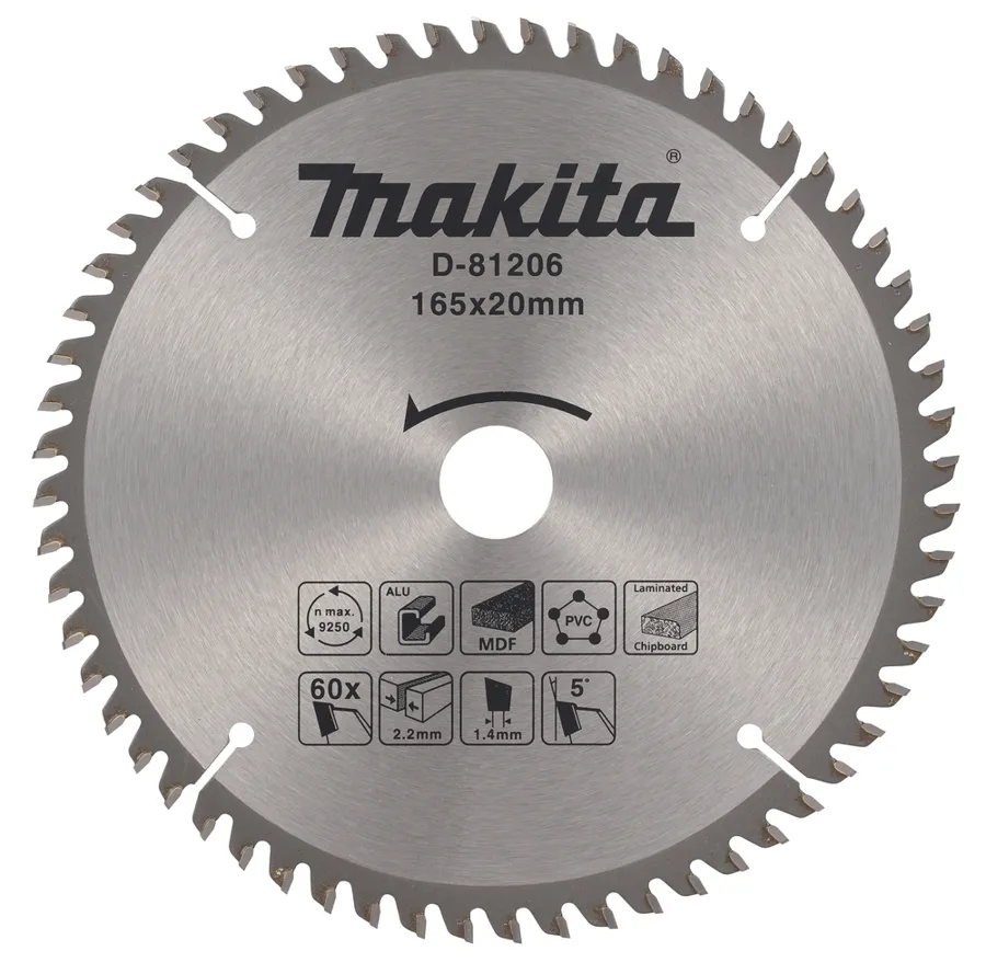 Диск универсальный 165х2.2х20, 60T Makita D-81206