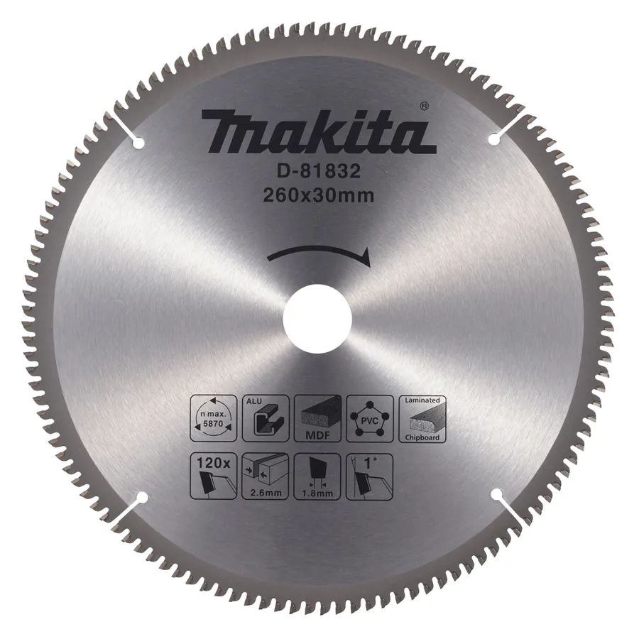 Диск универсальный 260х2.6х30, 120T Makita D-81832