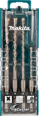 Набор буров SDS-Plus 4Cutter (5,6,8,10 мм) 4 шт. Makita E-14249