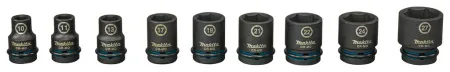 Набор ударных торцовых головок Impact Black 1/2" 9 шт. Makita E-16617